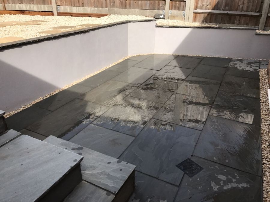 Patio and Retaining Wall